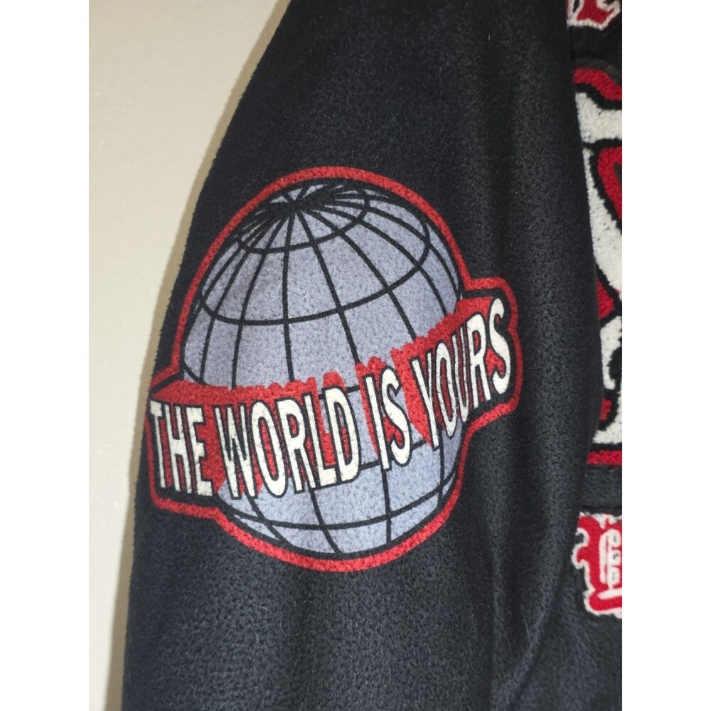 Reason X Scarface Tony Montana Varsity Jacket Black Red Mens Size Large - Picture 6 of 6